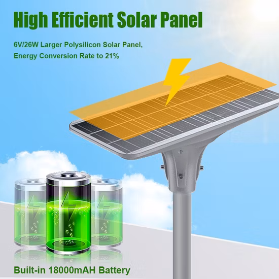 12W LED Solar Park Light for Gardens and Plaza