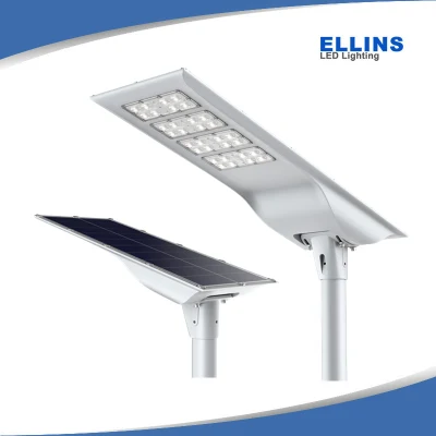 Extérieur IP66 30W 50W 60W 80W Réverbère LED solaire intégré avec détecteur de mouvement