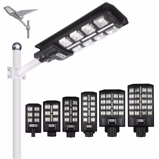 Fabricant solaire Distributeur d'usine LED IP65 Street Outdoor Caméra tout en un COB SMD Wall Flood Garden Road Light 2000/1500/1000/800/600/500/400/300/200/50W